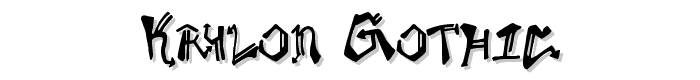 Krylon Gothic font